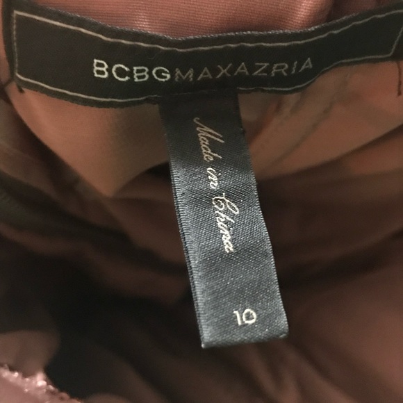 BCBG MAXAZARIA SIZE 10, DUSTY ROSE AND BLACK STRAPLESS/SPAGHETTI STRAPS - Picture 6 of 6